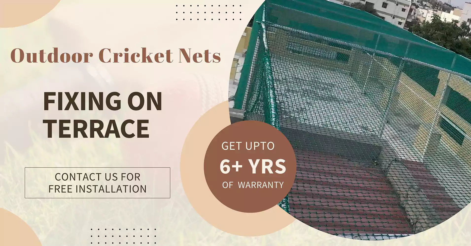 Terrace Cricket Net Installation in Hyderabad