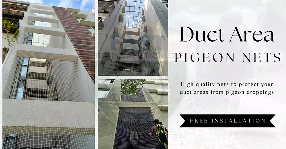 Duct Area Pigeon Prevention Nets Installation Near Me